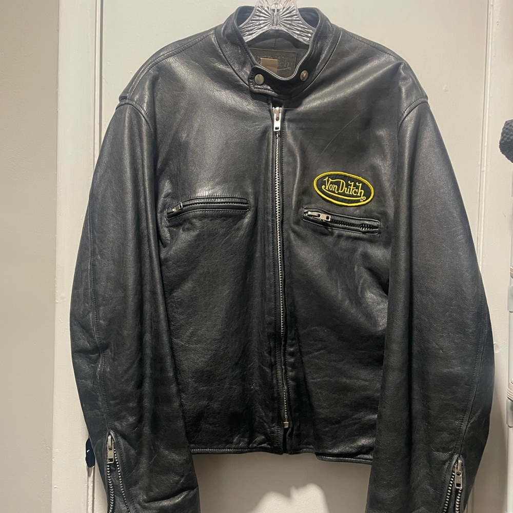 Von Dutch Black Leather Jacket